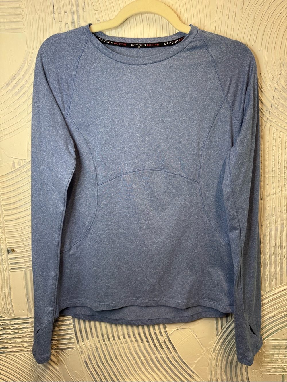 Spyder Women's Long-Sleeve Athletic Top in Heather Blue